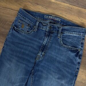 US Polo Assn Mens Straight Leg Jeans Blue Medium Wash 31x30 (Fits 31x28.5)